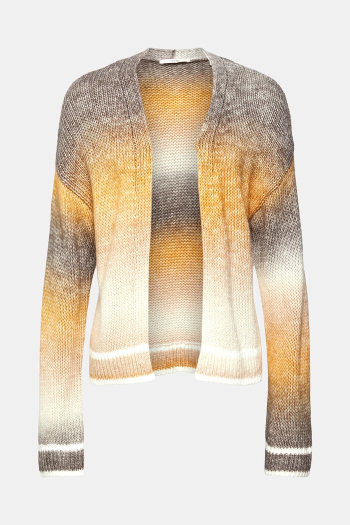 Gradient-cardigan, bomuldsmiks, DUSTY YELLOW, detail image number 2