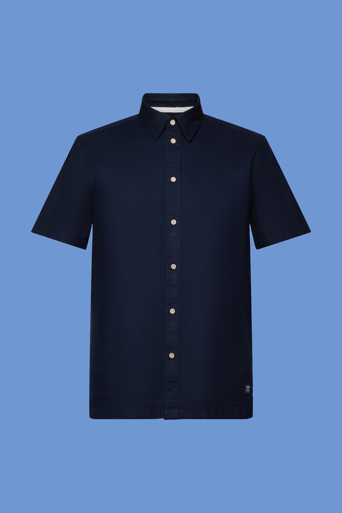Skjorte med korte ærmer, 100 % bomuld, NAVY, detail image number 5