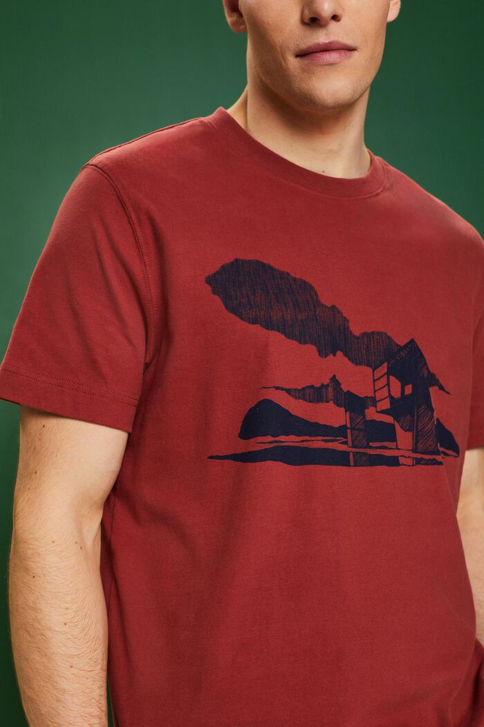 T-shirt med grafisk print, TERRACOTTA, detail image number 2