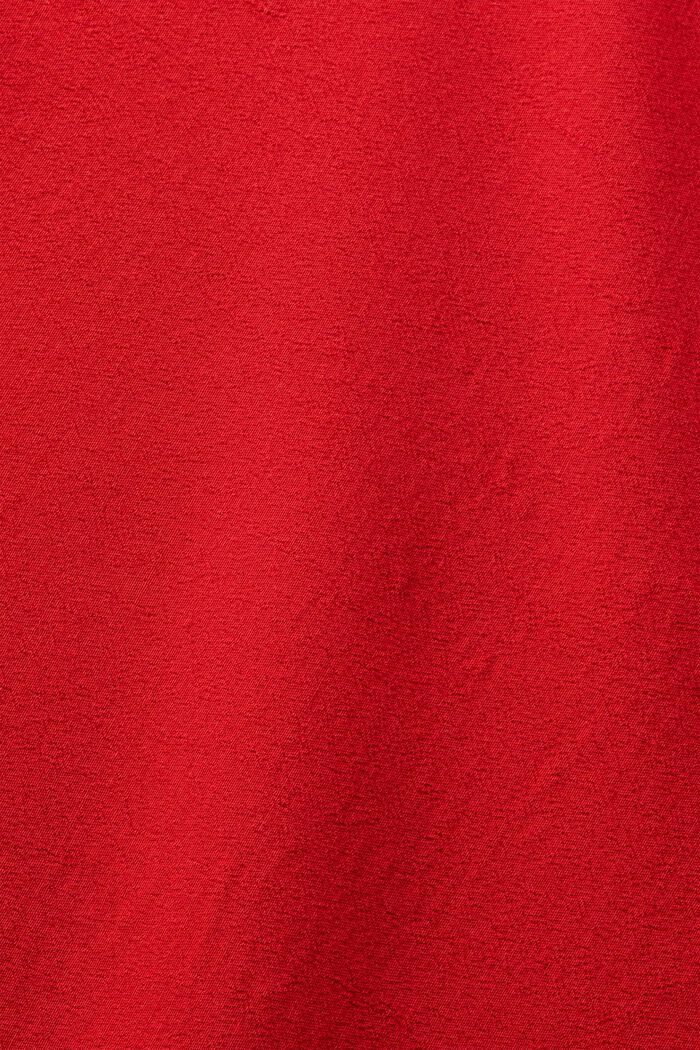 Midikjole i crepe med 3/4-ærmer, DARK RED, detail image number 5