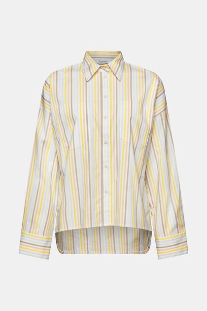 Oversized button down-skjorte med striber