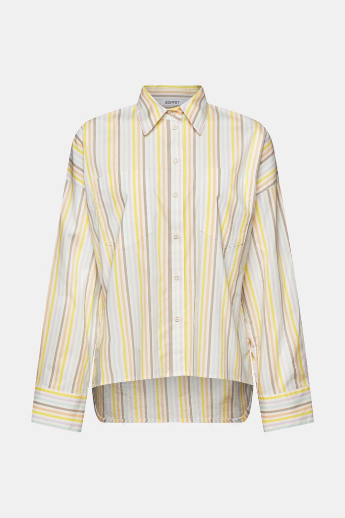 Oversized button down-skjorte med striber, OFF WHITE, detail image number 6