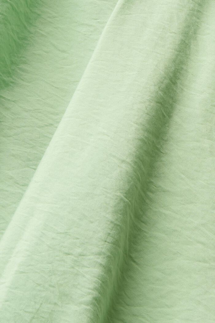 Bluse med rynket slå om-effekt, LIGHT GREEN, detail image number 4