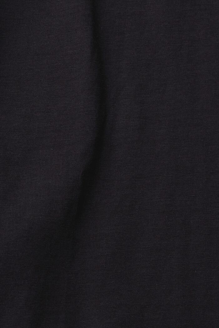 T-shirt med print på brystet, BLACK, detail image number 5