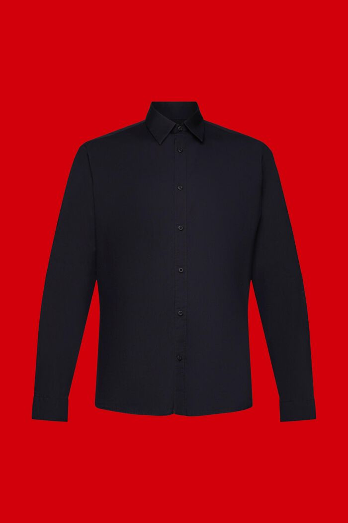 Slim fit bomuldsskjorte, BLACK, detail image number 5