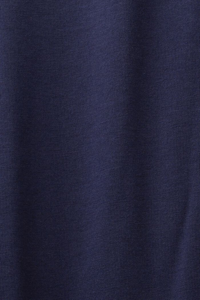 T-shirt i bomuldsjersey med snøre, DARK BLUE, detail image number 4