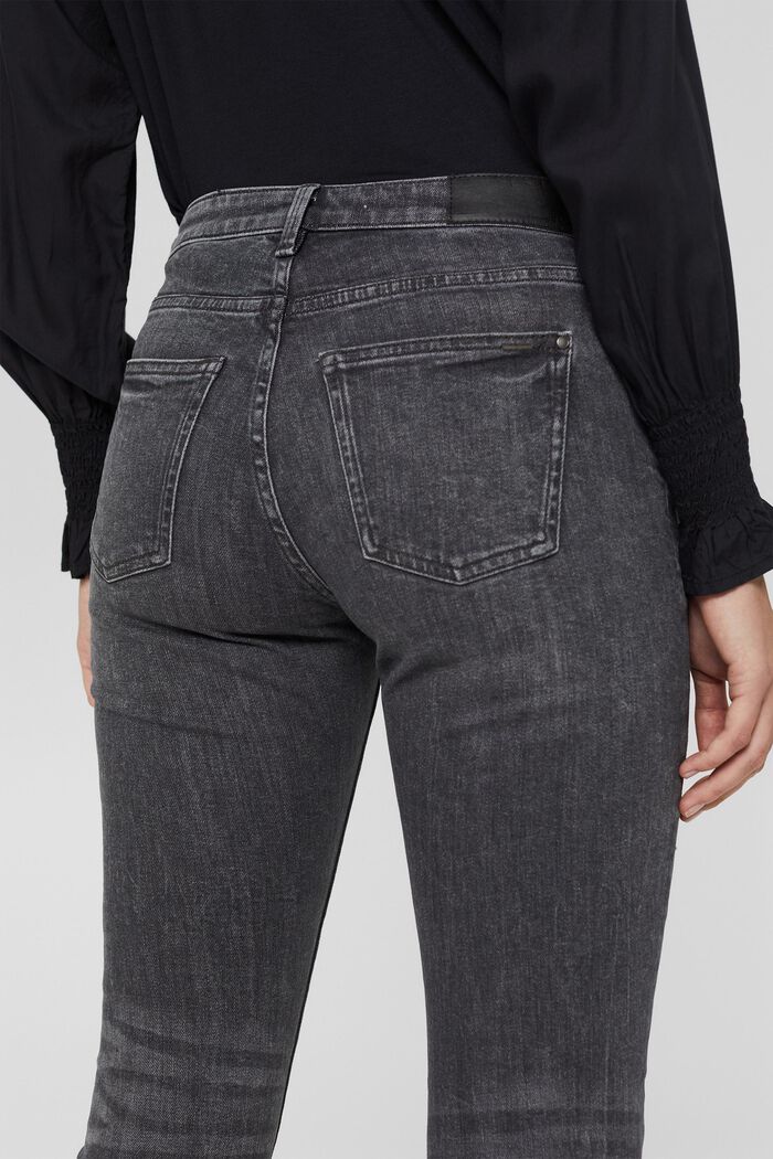 Jeans med pyntesyninger, økologisk bomuld, BLACK DARK WASHED, detail image number 5