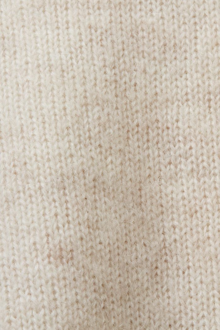 Sweater i uld-/mohairmiks, NEW CREAM BEIGE, detail image number 5
