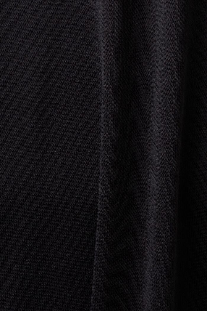 Jersey-T-shirt med høj hals, BLACK, detail image number 4