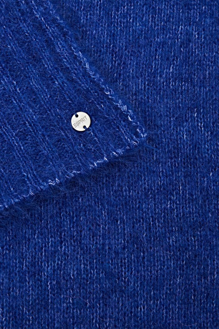 Tørklæde i mohair-/uldmiks, BRIGHT BLUE, detail image number 1