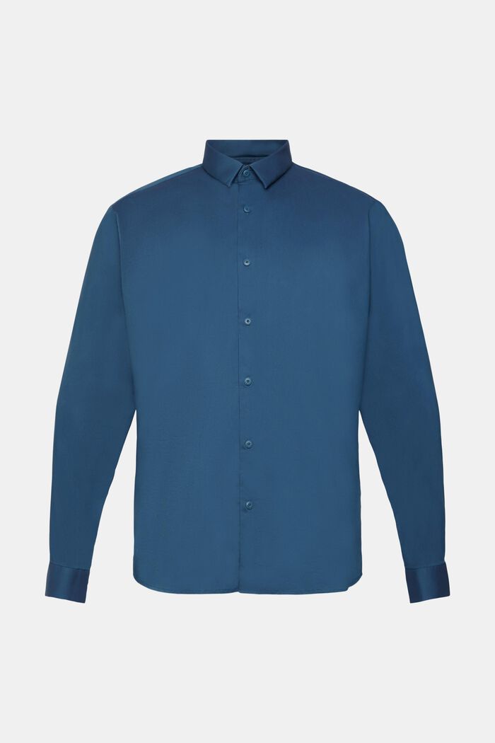 Shirt i slim fit, PETROL BLUE, detail image number 6