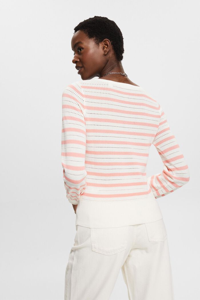 Pointelle-pullover i bomuld, NEW OFF WHITE, detail image number 3
