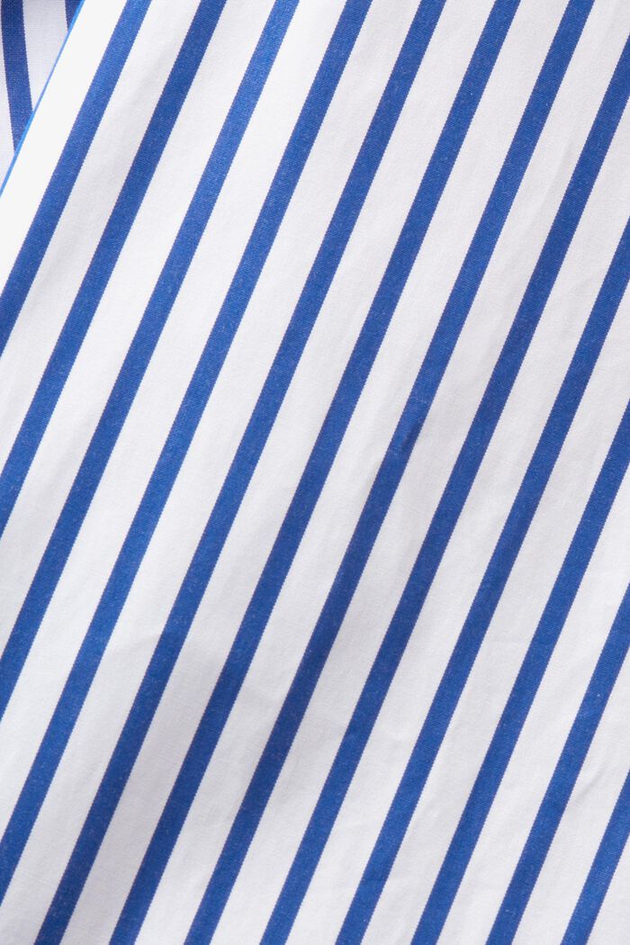 Stribet skjorte i bomuldspoplin, BRIGHT BLUE, detail image number 7