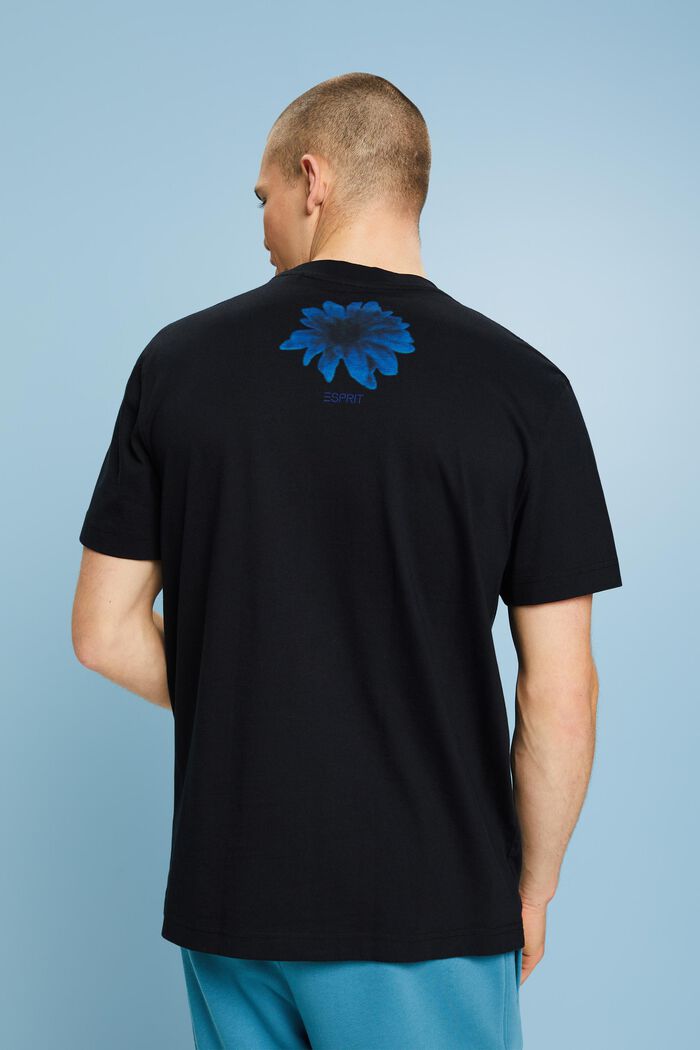 T-shirt i pimabomuld med print, BLACK, detail image number 2