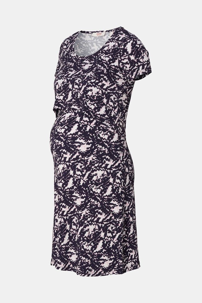 MATERNITY kjole med stretch og print, DARK NAVY, detail image number 5