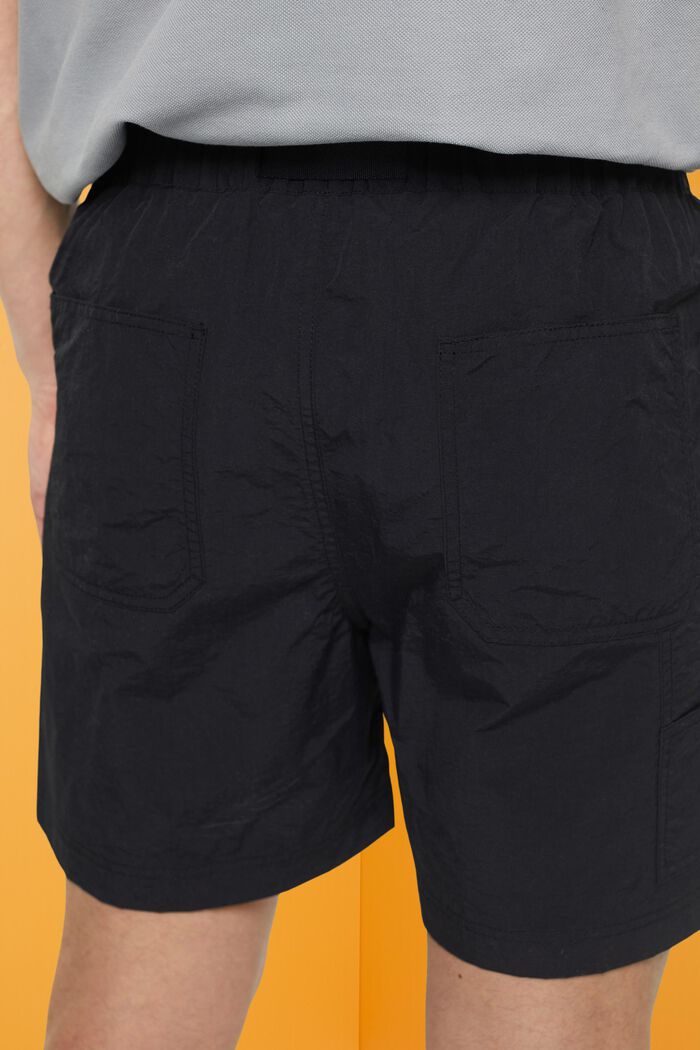 Shorts med integreret bælte, BLACK, detail image number 4