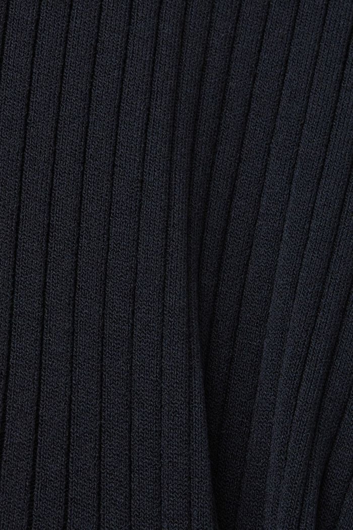Plisseret slå om-kjole med lange ærmer, BLACK, detail image number 5