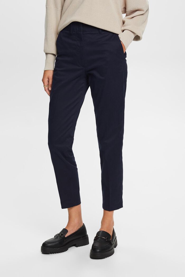 Slim fit-bukser med høj talje, NAVY, detail image number 0