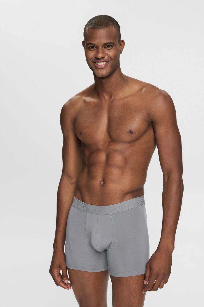 Multipakke med lange shorts i mikrofiber med stretch til mænd, DARK GREY, detail image number 0