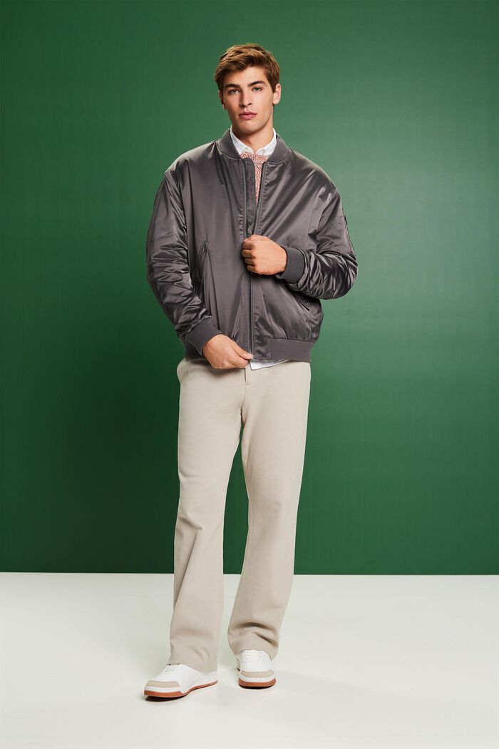 Bukser i strikket piqué-jersey, BEIGE, detail image number 5