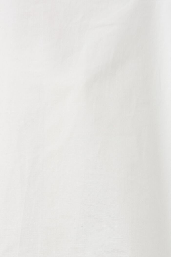Kortærmet T-shirt i bomuldspoplin, OFF WHITE, detail image number 7