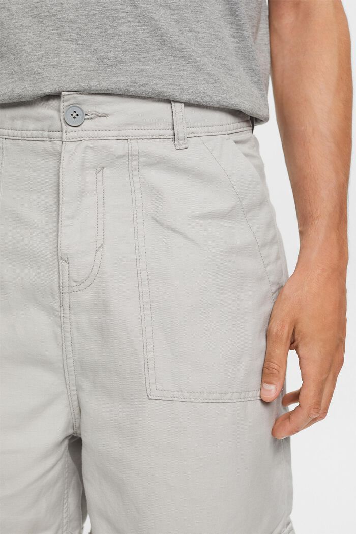 Bermuda-shorts, bomuld/hør-blanding, LIGHT GREY, detail image number 2