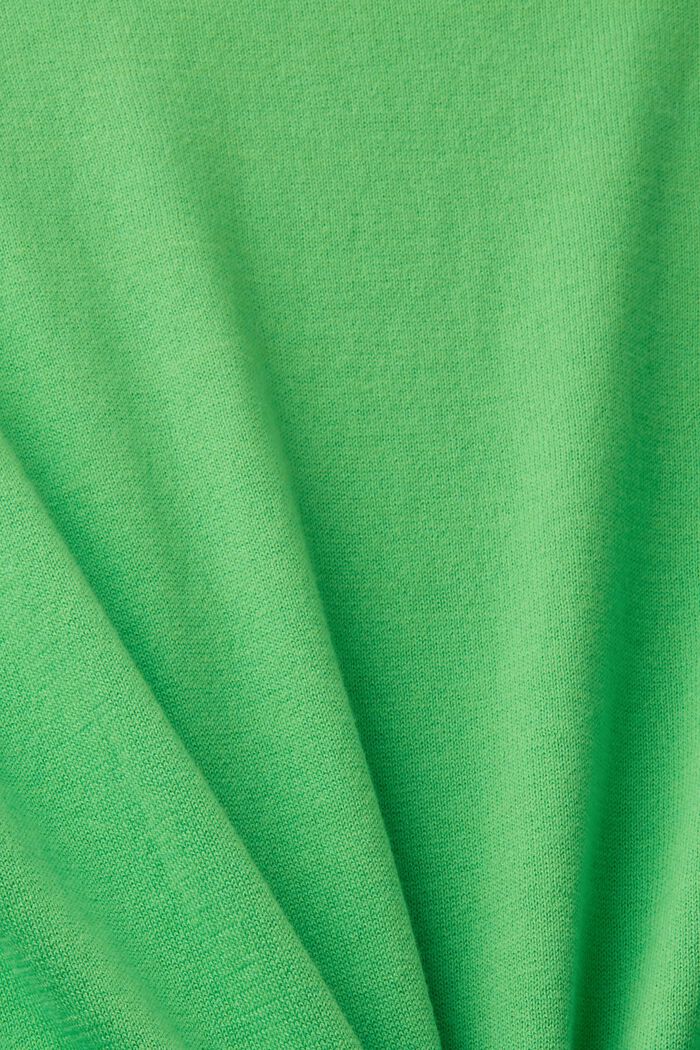 Pullover i bomuld med V-hals, GREEN, detail image number 4