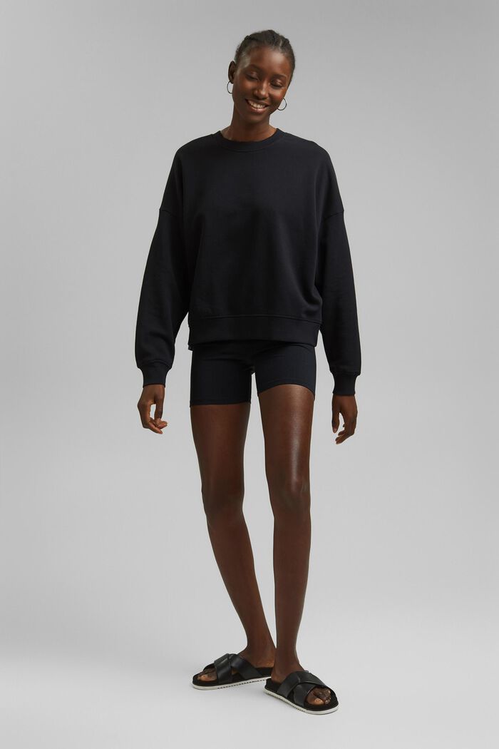 Sweatshirt i 100% økobomuld, BLACK, detail image number 1