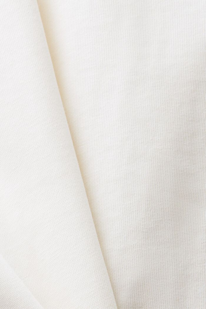 Unisex T-shirt i bomuldsjersey med logo, OFF WHITE, detail image number 6