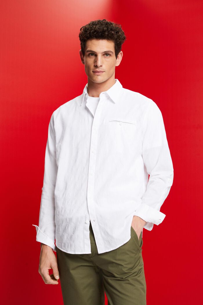 Shirts woven Regular Fit, WHITE, detail image number 0