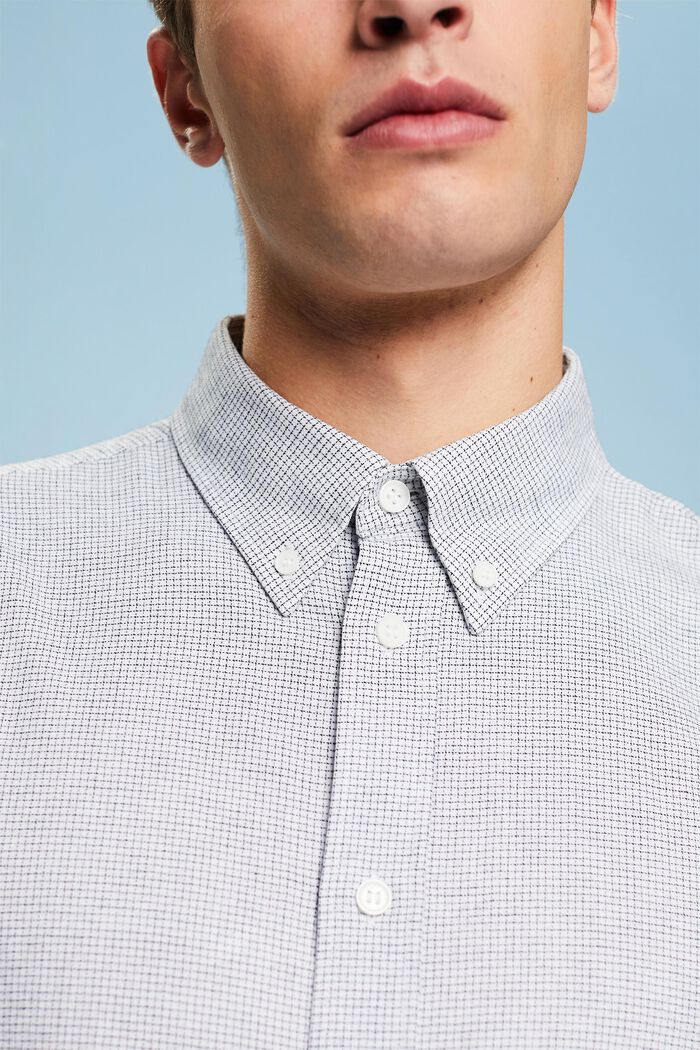 Regular fit-skjorte i bomuld med minitern, WHITE, detail image number 3