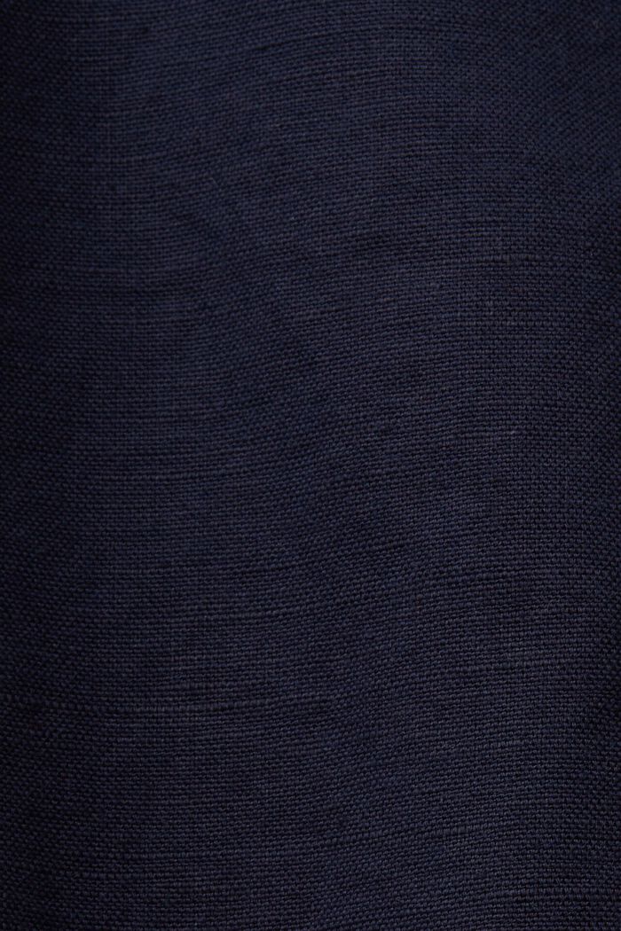 Shorts med bindebælte, hør-/bomuldsmiks, NAVY, detail image number 6