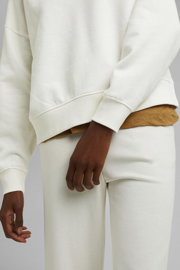 Sweatshirt i 100% økobomuld, OFF WHITE, detail image number 2