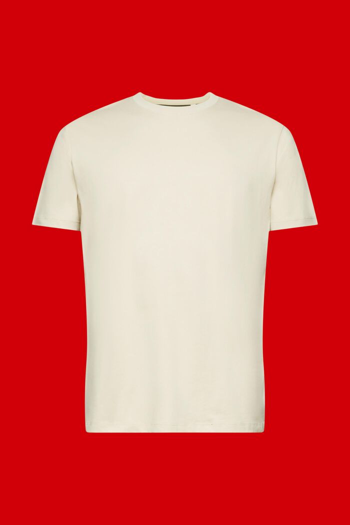 Tofarvet T-shirt i bomuld, LIGHT TAUPE, detail image number 6