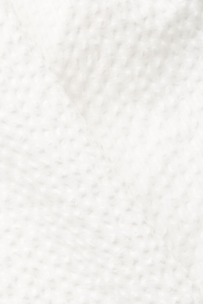 Seersucker-bluse med pufærmer, OFF WHITE, detail image number 4