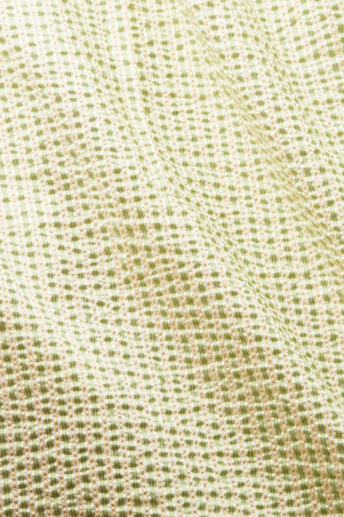Krøllet skjortebluse med striber, LIGHT GREEN, detail image number 5