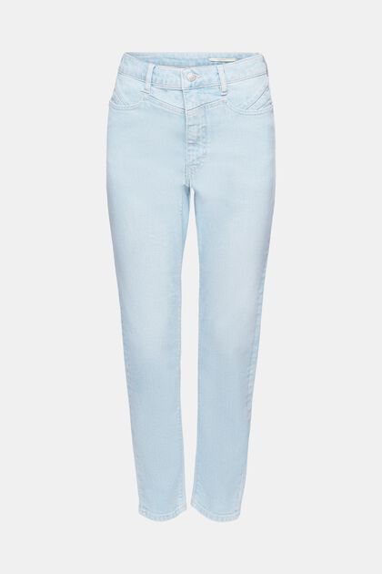 Mom fit jeans, BLUE BLEACHED, overview