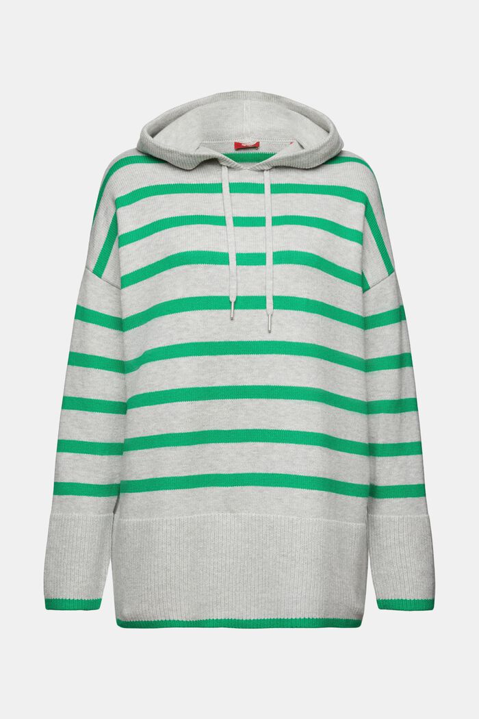 Sweater med hætte, LIGHT GREY/GREEN, detail image number 6