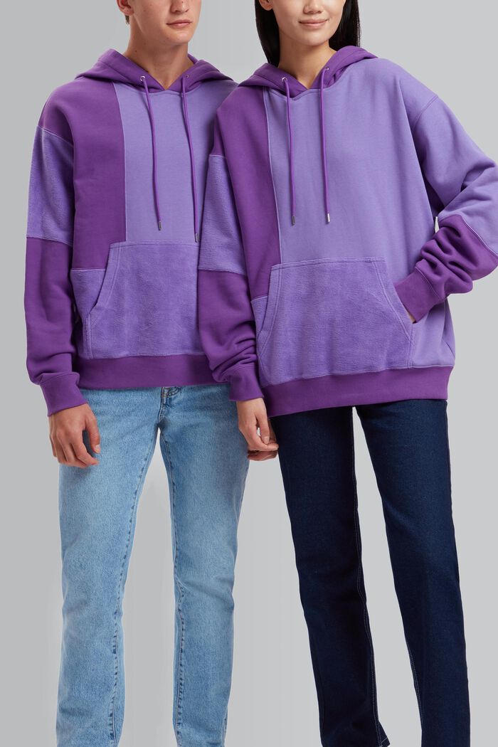 Unisex-sweatshirt i patchworklook