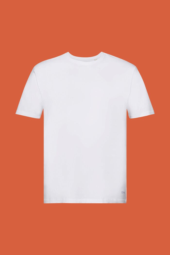 Jersey-T-shirt med print på ryggen, 100 % bomuld, WHITE, detail image number 7