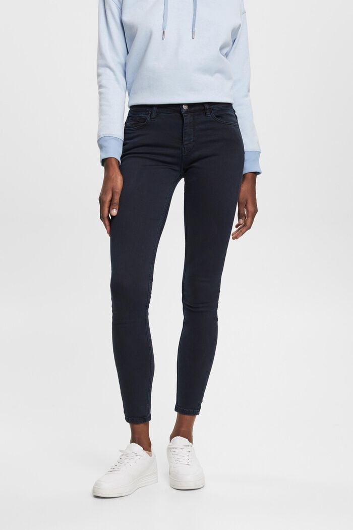 Skinny jeans med mellemhøj talje, NAVY, detail image number 0