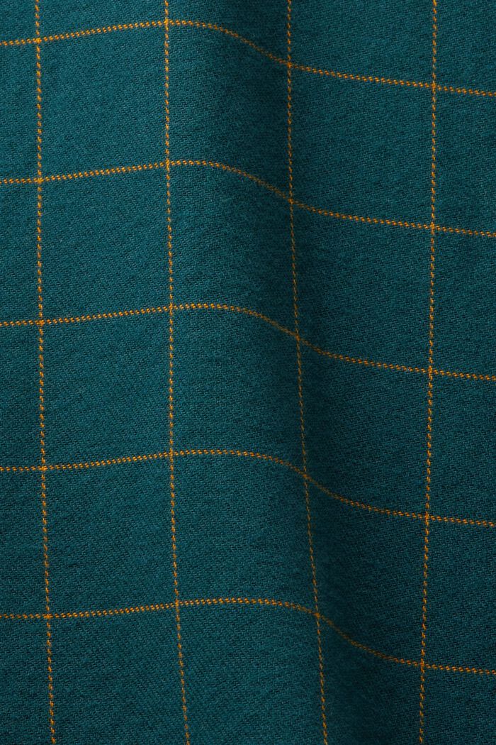 Ternet regular fit-skjorte i flonel, EMERALD GREEN, detail image number 5