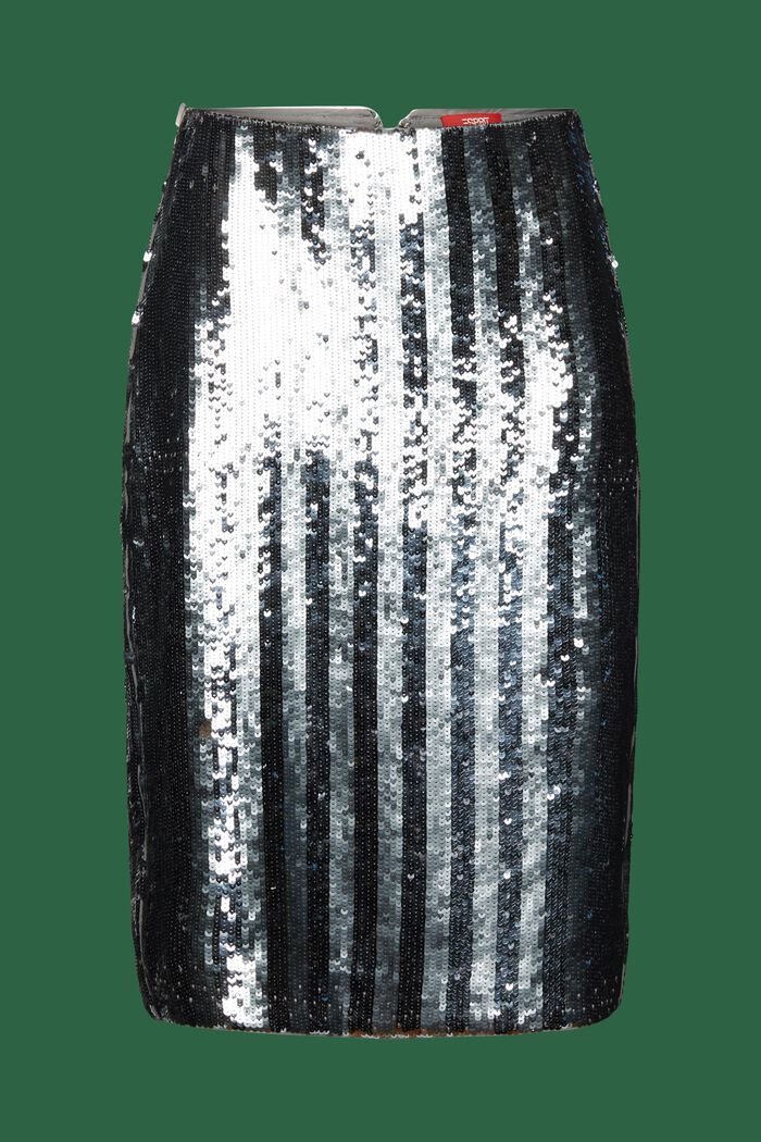 Midinederdel med pailletter, SILVER, detail image number 6