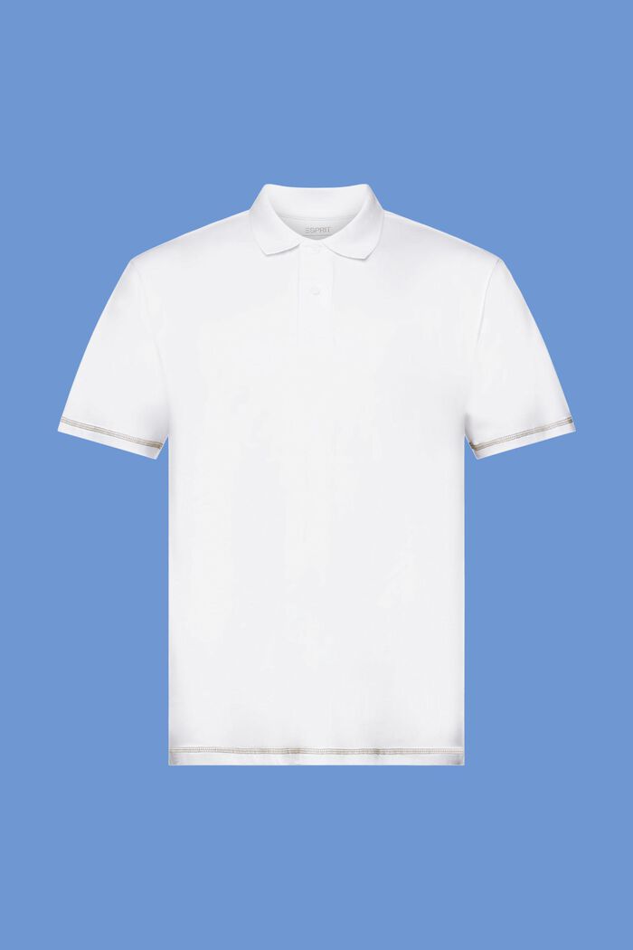 Poloshirt i jersey, 100 % bomuld, WHITE, detail image number 6
