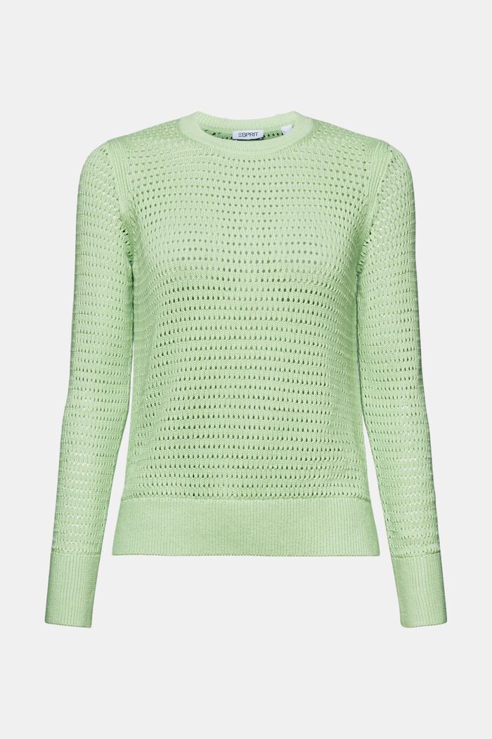 Sweater i mesh, LIGHT GREEN, detail image number 6