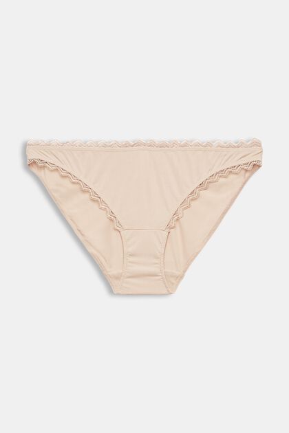 Hipster briefs med blondekant, DUSTY NUDE, overview