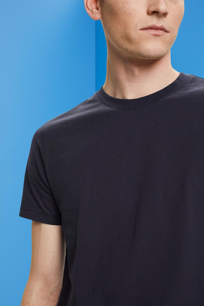 Jersey-T-shirt med rund hals, NAVY, detail image number 1