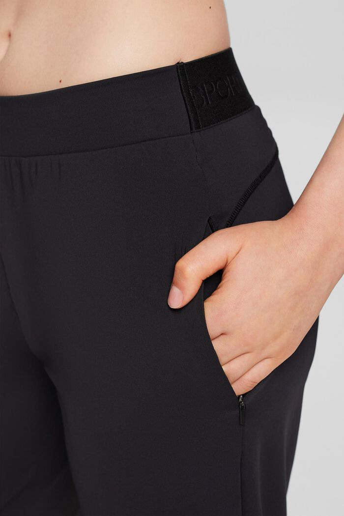 Genanvendt: bukser med vide ben, BLACK, detail image number 2