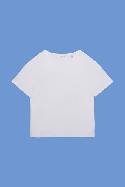 CURVY T-shirt med V-hals, TENCEL™
