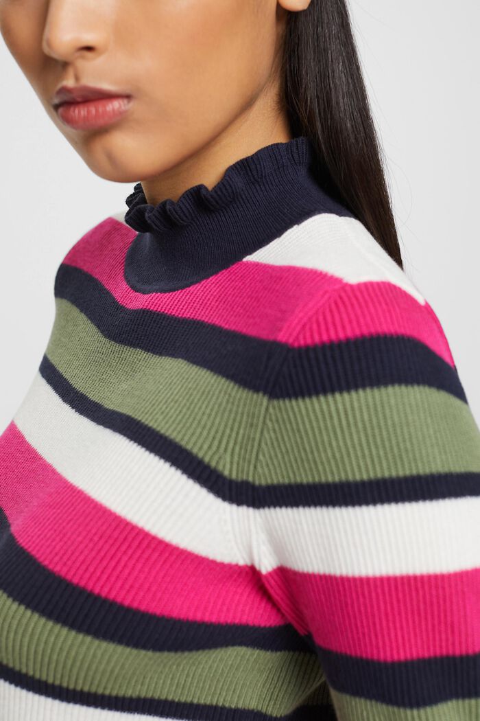 Stribet pullover, PINK FUCHSIA, detail image number 2
